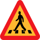 Pictograms road signs pedestrian crossing sign icon