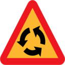 Pictograms road signs roundabout sign icon