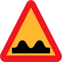 Pictograms road signs speed bump sign icon