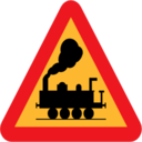 Pictograms road signs train roadsign icon