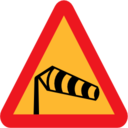 Pictograms road signs windsock pointing right sign icon