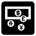 Pictographs currency exchange inv icon