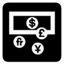 Pictographs currency exchange inv icon