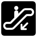 Pictographs escalator down inv icon