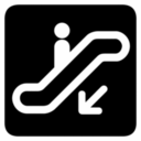 Pictographs escalator down inv icon