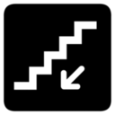 Pictographs stairs down inv icon