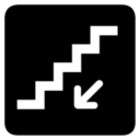 Pictographs stairs down inv icon