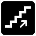 Pictographs stairs up inv icon