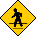 Road sign us crosswalk icon