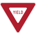 Road sign us yield icon