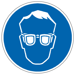 Pictogram din eye protection icon 256x256
