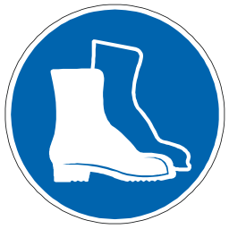 Pictogram din foot protection icon 256x256