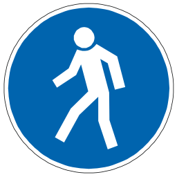 Pictogram din pedestrian passage icon 256x256