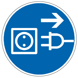 Pictogram din unplug before opening icon 256x256