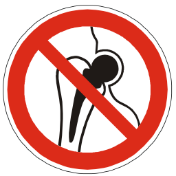 Pictogram din people with metal implants icon 256x256