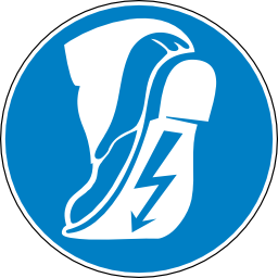 Pictogram din port obligatoire de chaussures conductrices icon 256x256