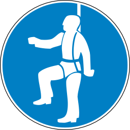 Pictogram din protection individuelle obligatoire contre les chutes icon 256x256