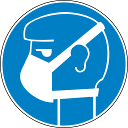 Pictogram din protection obligatoire des voies respiratoires icon 256x256