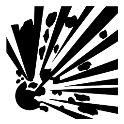 Pictograms aem explosive material icon 256x256