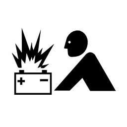 Pictograms aem battery explosion icon 256x256