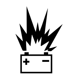 Pictograms aem battery explosion icon 256x256