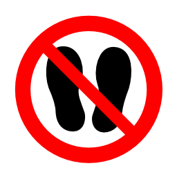 Pictograms aem no standing in this area icon 256x256