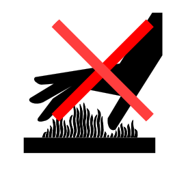 Pictograms aem do not touch hot surface icon 256x256