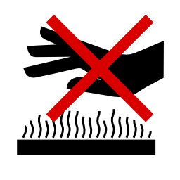 Pictograms aem do not touch hot surface icon 256x256