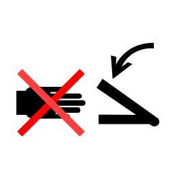 Pictograms aem never reach into pinch pivot area icon 256x256