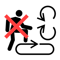 Pictograms aem never step on or into area where parts are in motion icon 256x256