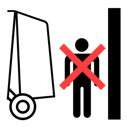 Pictograms aem never stand in unloading area icon 256x256