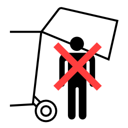 Pictograms aem never stand in unloading area icon 256x256