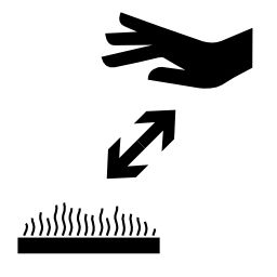 Pictograms aem keep safe distance from hot surface icon 256x256