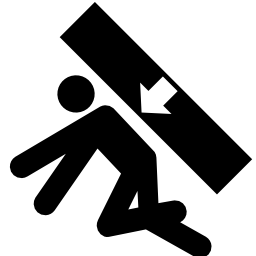 Pictograms aem crush of whole body force applied from side icon 256x256