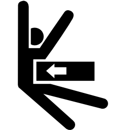 Pictograms aem crush of whole body force applied from side icon 256x256