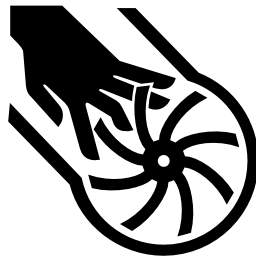 Pictograms aem severing of fingers or hand impeller blade icon 256x256