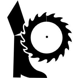 Pictograms aem severing of leg blade or cutter icon 256x256