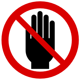 Pictograms aem do not put hand in this area icon 256x256