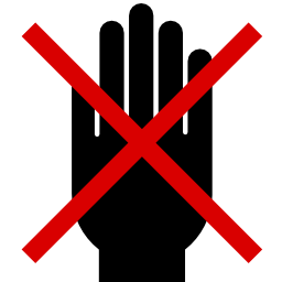 Pictograms aem do not put hand in this area icon 256x256