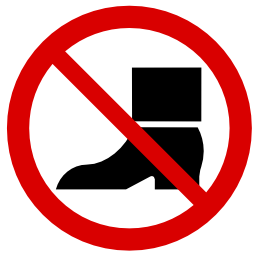Pictograms aem do not put foot in this area icon 256x256