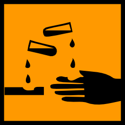 Pictograms hazard signs corrosif icon 256x256