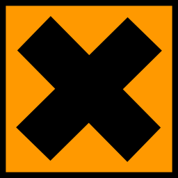 Pictograms hazard signs irritant icon 256x256