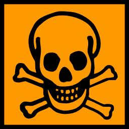 Pictograms hazard signs toxic icon 256x256