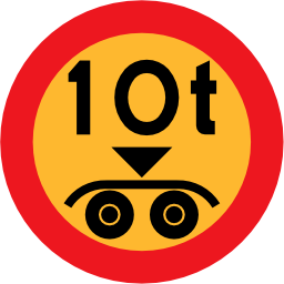 Pictograms road signs ton payload sign icon 256x256