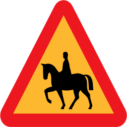 Pictograms road signs horserider roadsign icon 256x256