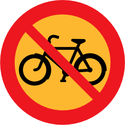 Pictograms road signs no bicycles roadsign icon 256x256