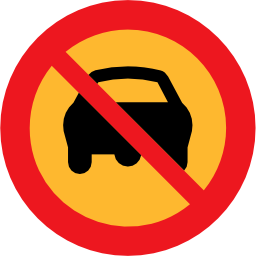 Pictograms road signs no cars sign icon 256x256