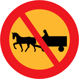 Free Pictograms Road Signs No Horse And Carts Sign Icon Png Ico And Icns Formats For Windows Mac Os X And Linux