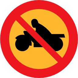 Pictograms road signs no motorbikes icon 256x256