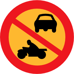Pictograms road signs no motorbikes or cars icon 256x256